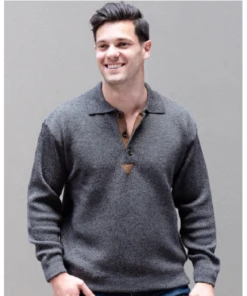 Aklanda 552 Men's Merino Rib Knit Polo