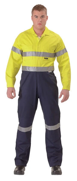 Bisley BC6719TW 2 Tone Hi Vis Lightweight Coveralls 3m Reflective Tape -Bisley Shop BC6719TW