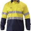 Bisley BS6896 2 Tone Hi Vis Cool Lightweight Gusset Cuff Shirt 3m Reflective Tape - Long Sleeve