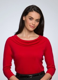 City Collection 2226A Eva 3/4 Sleeve Knit Top