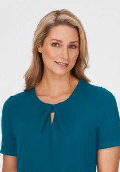 City Collection 2295 Keyhole S/S Knit Top -Bisley Shop CITY2295 3