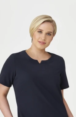 City Collection 2299 S/S Knit / Woven Top -Bisley Shop CITY2299 2