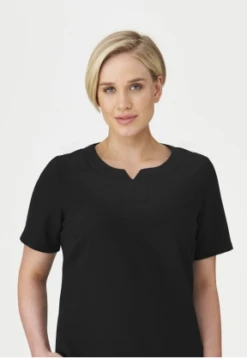 City Collection 2299 S/S Knit / Woven Top