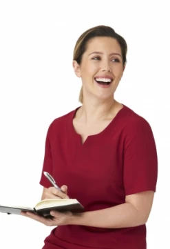 City Collection 2299 S/S Knit / Woven Top -Bisley Shop CITY2299 3