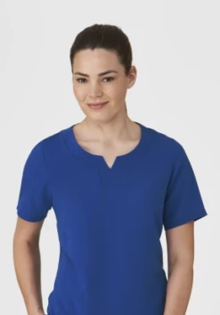 City Collection 2299 S/S Knit / Woven Top -Bisley Shop CITY2299 4