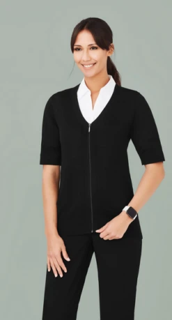 Biz Collection CK962LC S/S Zip Front Knit Cardigan -Bisley Shop CK962LC 11