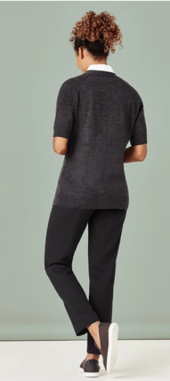 Biz Collection CK962LC S/S Zip Front Knit Cardigan -Bisley Shop CK962LC 4