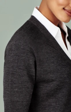 Biz Collection CK962LC S/S Zip Front Knit Cardigan -Bisley Shop CK962LC 5