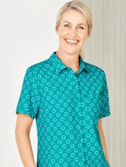 Biz Collection CS948LS Florence Daisy Print S/S Shirt -Bisley Shop CS948LS 3