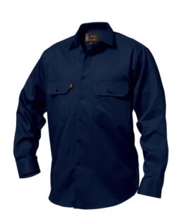 King Gee K04010 Open Front Drill Shirt L/S -Bisley Shop K04010 2