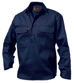 King Gee K04020 Closed Front Drill Shirt L/S -Bisley Shop K04020 2