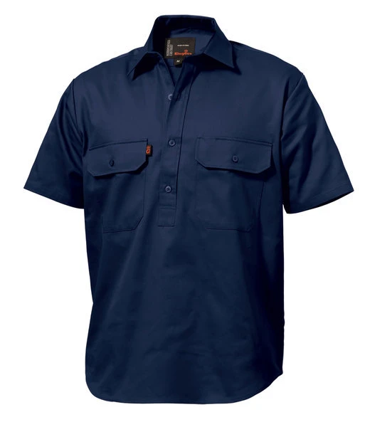 King Gee K04060 Closed Front Drill Shirt S/S 2 King Gee K04060 Closed Front Drill Shirt S/S - Image 2