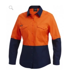 King Gee K44543 Womens Workcool 2 Hi-Vis Spliced Drill Shirt L/S