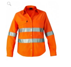 King Gee K44545 Womens Workcool 2 Hi-Vis Reflective Shirt L/S