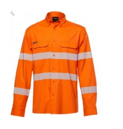 King Gee K54031 Work Cool Pro Hi Vis Reflective Shirt L/S