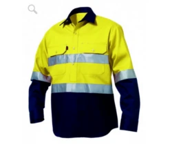 King Gee K54325 Hi-Vis Closed Front Drill Shirt L/S