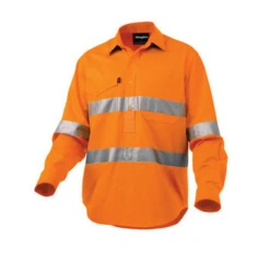 King Gee K54896 Reflective WorkCool II Shirt L/S Closed Front