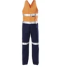 Hard Yakka Y01055 Hi-Visibility Two Tone Cotton Drill Action Back Overall With Tape
