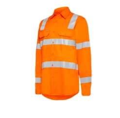 Hard Yakka Y04265 Rail Shirt Lightweight Drill With Vent & Tape LS