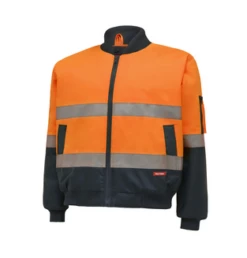 Hard Yakka Y06675 Hard Yakka Hi- Vis 2Tone Bomber Jkt With Hoop Tape