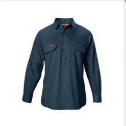 Hard Yakka Y07530 Cotton Drill Closed Front Shirt Long Sleeve -Bisley Shop Y07530 2