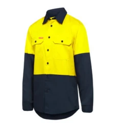 Hard Yakka Y07950 Basic Shirt 2T 145GSM Drill Vented L/S -Bisley Shop Y07950 2