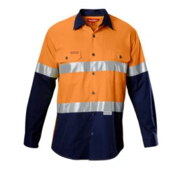 Hard Yakka Y07978 Koolgear Hi Vis 2T CTN Twill Shirt 3/3M TPE L/S -Bisley Shop Y07978 3