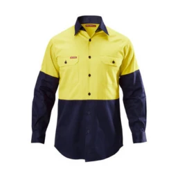 Hard Yakka Y07982 Hi- Vis 2Tone Cotton Drill Shirt Long Sleeve