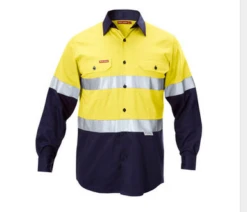 Hard Yakka Y07990 Mens Hi- Vis 2T Cotton Drill Shirt Taped LS