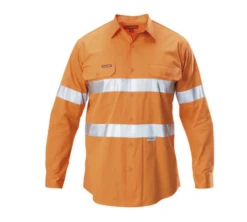 Hard Yakka Y07996 Hi-Visibility Cotton Koolgear Twill Shirt W/3M Tape Long Sleeve