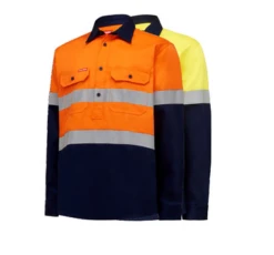 Hard Yakka Y08805 Womens L/SL Hi-Vis L/Weight 2 Tone Ventilated Shirt W/Tape