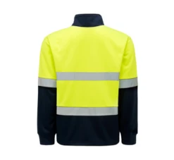 Hard Yakka Y19270 HY Hi-Vis 2T 1/4 Zip Brushed Fleece Jumper W/Tape -Bisley Shop Y19270 2